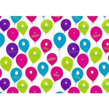 Подаръчна хартия Susy Card - Цветни парти балони, 70 x 200 cm
